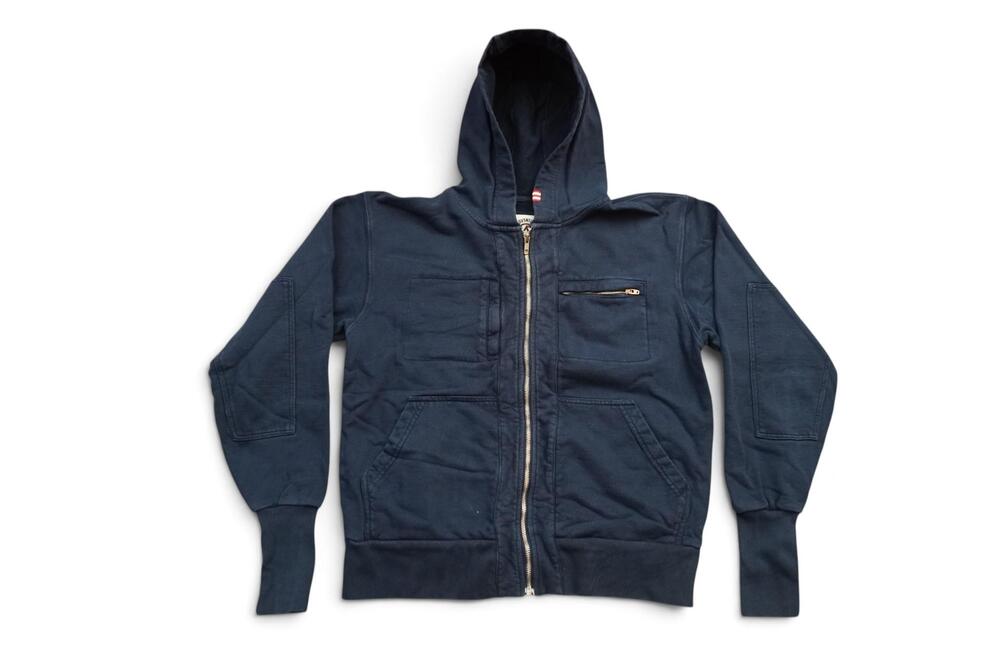 ADV3NTURE Hoodie Mens Small Blue Full Zip Hand Crafted USA Bottle Opener